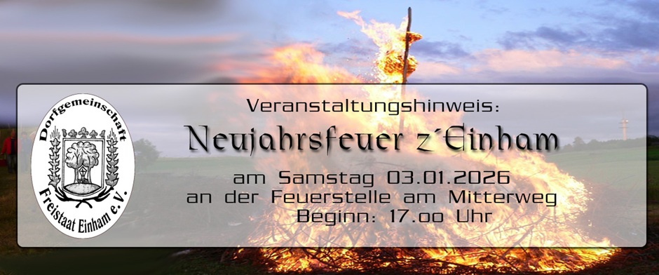 Neujahrsfeuer in Einham
